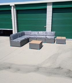 Outdoor Wicker Sectional Sofa Set with Tables patio furniture patio set ☑️✅🆕