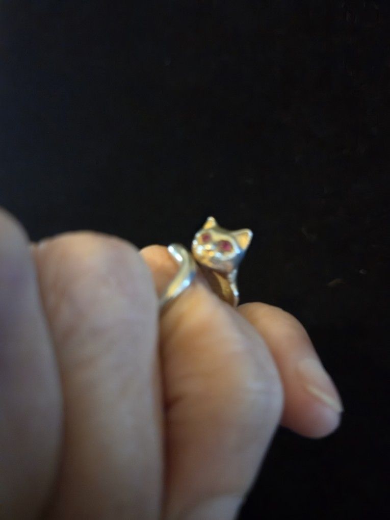Cute Cat Ring ( 925 )