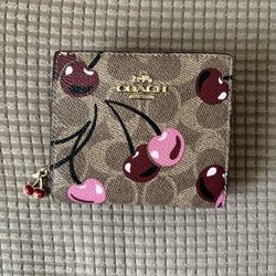 New Cherry Coach Wallet