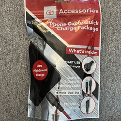 *Brand New* Toyota Quick Charge Cable Package Accessories - Apple iPhone