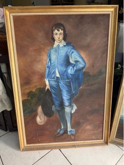 Matching Vintage Style Framed Portrait Paintings (Set of 2)