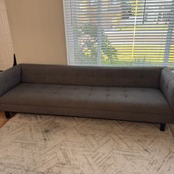 Modern Gray Couch + Matching Chair – Pet-Friendly Fabric
