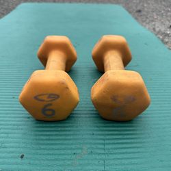 Used 6lbs dumbbells