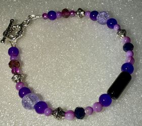 Shades Of Purple Bracelet Handmade Locally 