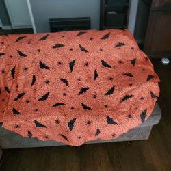 Halloween 70" round table cover Bats and Spiders