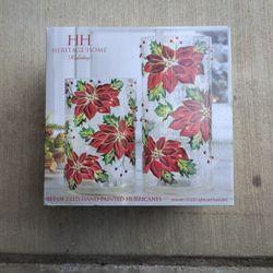 Set Of 2 Hand Painted Hurricanes Holiday