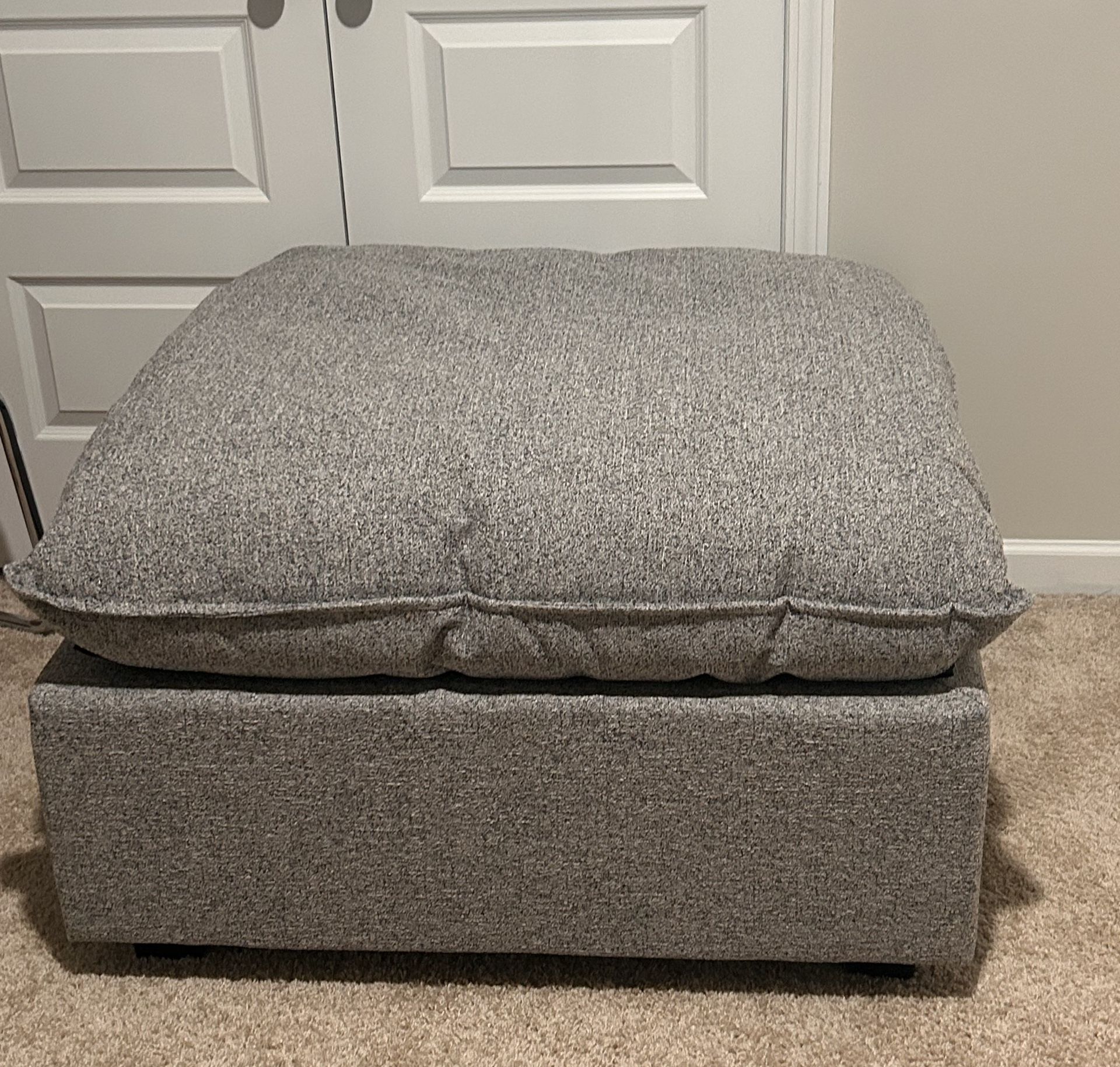 Grey Oversized Ottoman