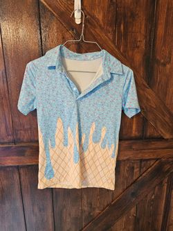 Ice Cream Cone Print Polo Shirt