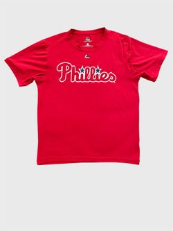Philadelphia Phillies vintage majestic Dri fit red baseball shirt Size Medium