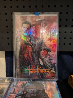 The boys #1 butcher foil variant battle damage 16/30 Artist signature Tyler Kirkham