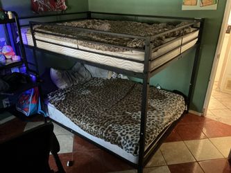 Full over full metal bunk bed