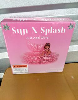 Pink inflatable pool sun and splash (New)
