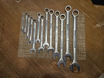 Vintage 1969  Craftsman Wrench Set USA V & VV Stamp 3/8 - 1-1/4 Forged Steel Combination Lifetime Warranty