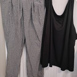 Checkered pants and tank top
