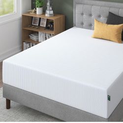 ZINUS Inch Green Tea Cooling Gel Memory Foam Mattress, Fiberglass Free, Cooling Gel Foam, Pressure Relieving, CertiPUR-US Certified, Bed-in-a-Box, 