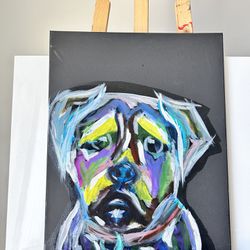 Rainbow Puppy Dog Eyes 16x20