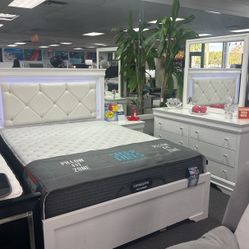 Gorgeous White 5pc Bed Set Available In Grey $699