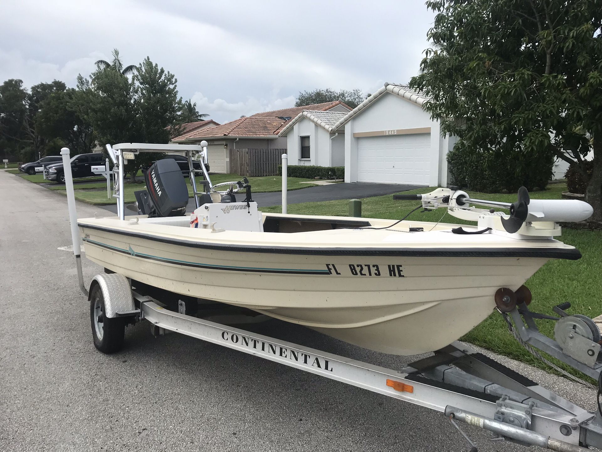 Hewes Flats Boat Classic Bonefisher 1990 with 2001 90 HP Yamaha for ...