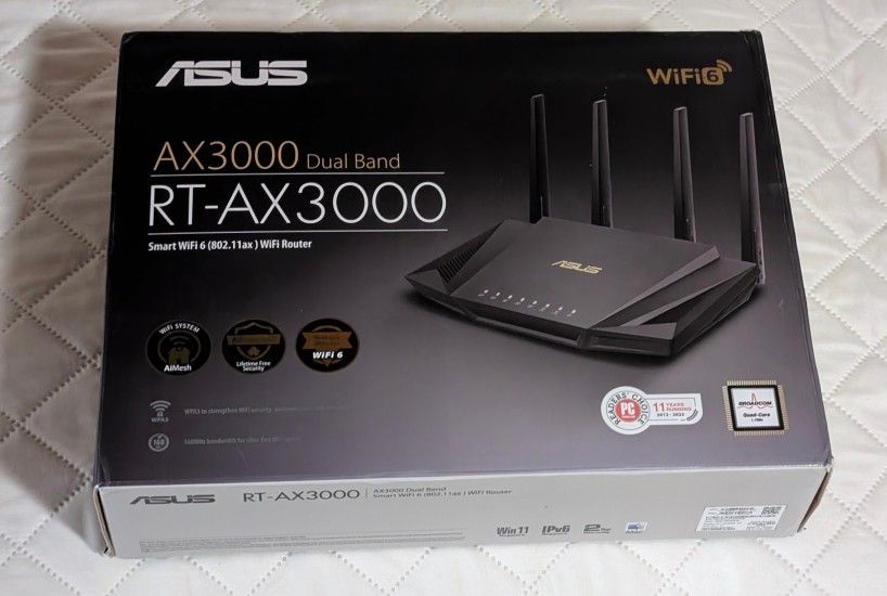 ASUS RT-AX3000 Ultra-Fast Dual Band Gigabit Wireless Router