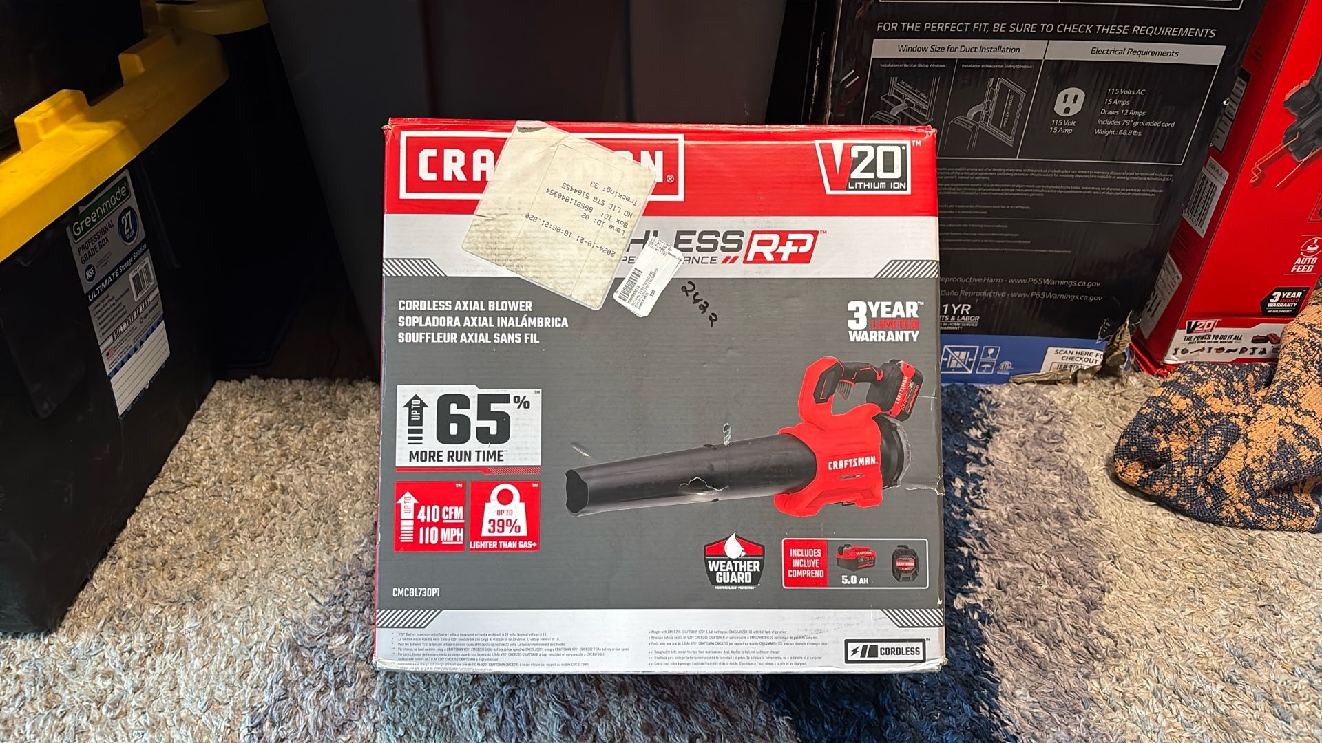 Craftsman Cordless Axial Blower Includes Battery And Charger