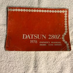 Datsun 1976 280Z. Owners Manual 