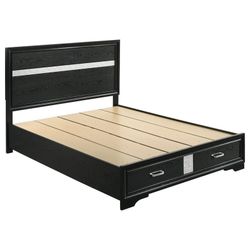 Brand New Black/White/Gray King Storage Bedframe