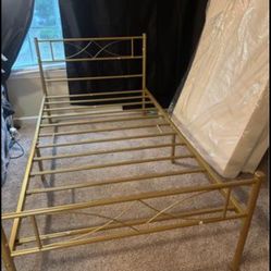 Gold Metal Bed frames twin Size 