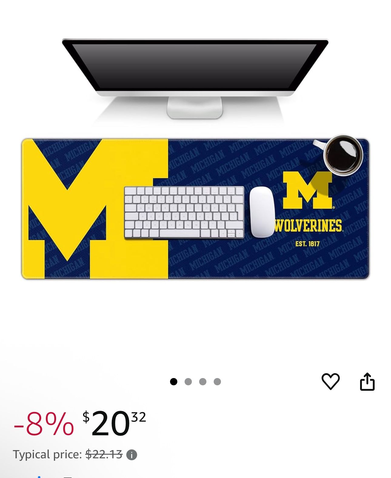 University Of Michigan Desk Pad