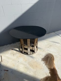 Side Table Wine Barrel Staves