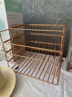 Rose Gold Paper Tray 4 Tier