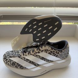 New Adidas Adizero EVO SL Leopard Animal Print Linen KI3948 Womens Size’s 8.5, 9.5, 10