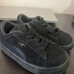 Black Suede Puma Toddler Sneakers
