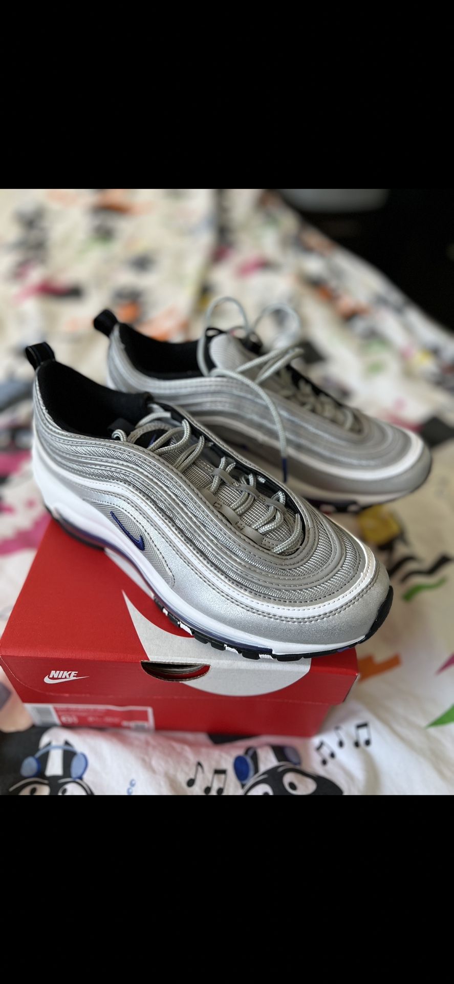 Air Max 97 Silver And Purple size 7.5 $100<New>