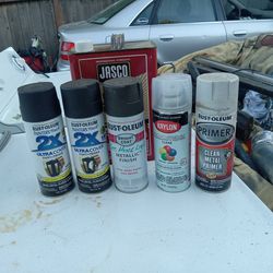 Full Cans Spray Paint And 1 Can Jasco Remover 