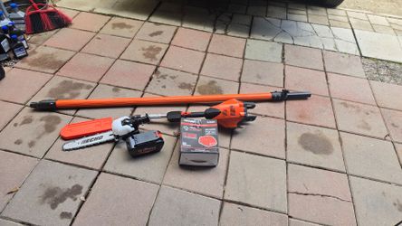 Echo 56v 10" x series cordless battery 12 ft. Telescoping shaft power pole saw