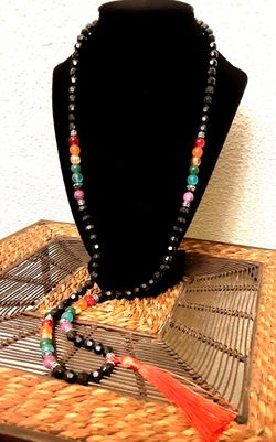 Handmade 7 Chakra 108 Bead Mala Prayer Necklace Thumbnail