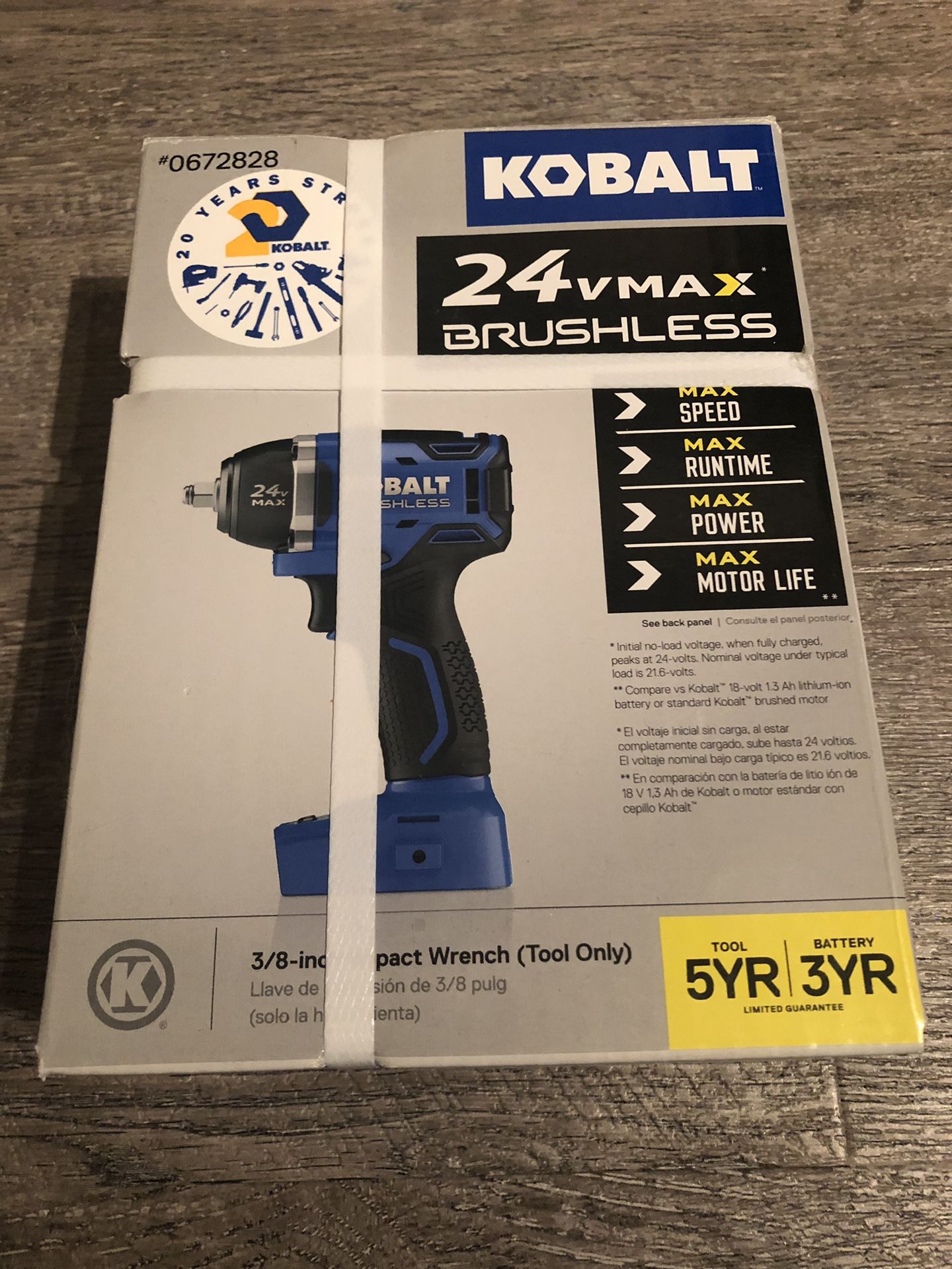Brandnew Kobalt 24v Max Brushless 3/8” Impact Wrench