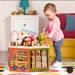 Wooden activity cube