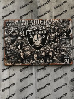 Las Vegas Raiders Metal Tin Sign