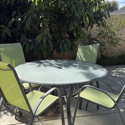 4 Seats Greenish Table
