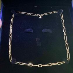 18" 14KT Italian Gold Paperclip Chain