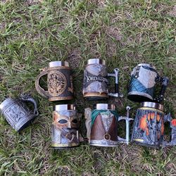 Lotr, got, Dnd Tankards 