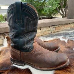 Tecova Handmade Leather Square Toe Cowboy Work Boots