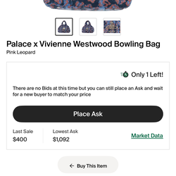 Vivenne westwood x palace bag