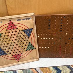 2 Vintage Marble Board Games