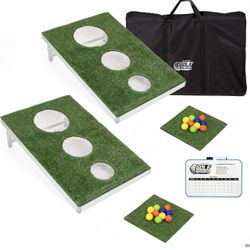 New in box never used Play Platoon Golf Cornhole Game - Golf Chipping Game, Golfers Chipping Practice, Backyard Golf Game - with 20 Foam Balls, Chip M