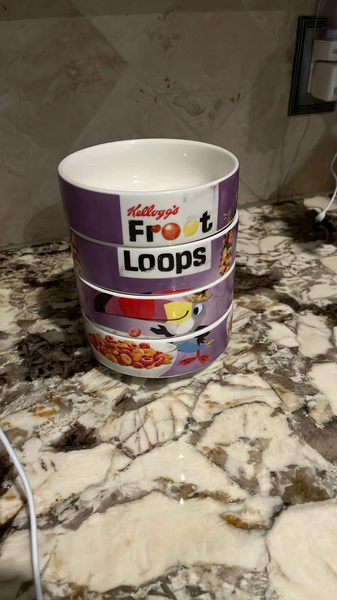 Four Vintage Froot Loops Bowl Set