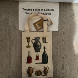 John Derian Target Fall Canvas Wine Tote Bag (Holds 2 Bottles) Thanksgiving with tag