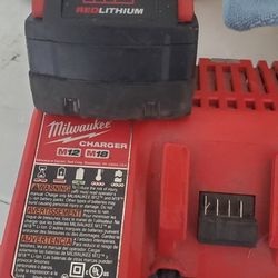 Milwaukee  Battery And Charger 