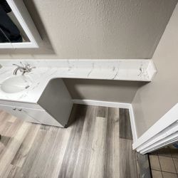 Custom Banjo Bathroom Vanity Top. 